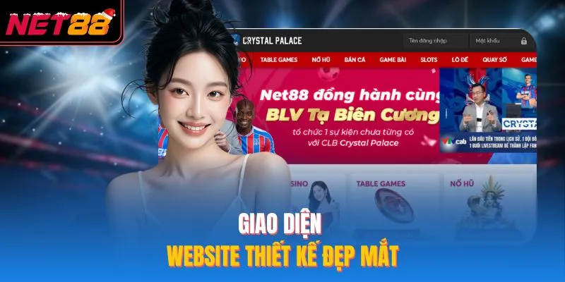 NET88 Giao diện website thiết kế đẹp mắt